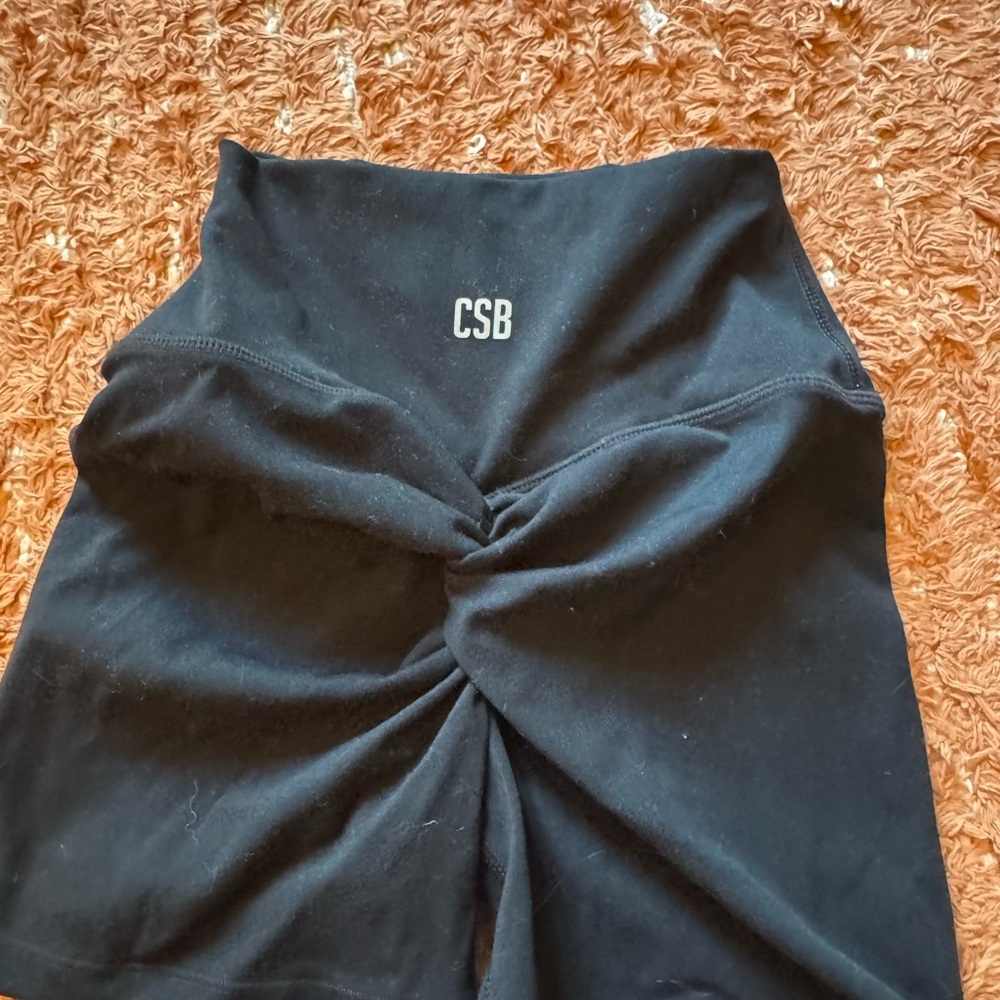 CSB Fade Scrunch 4” Black Bike Shorts Never Worn XS